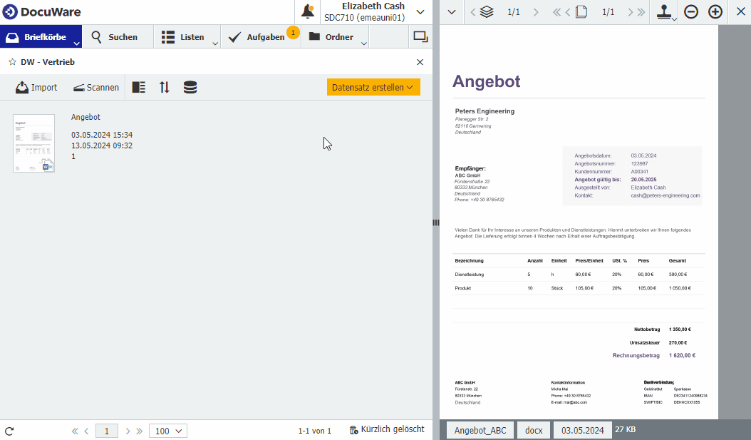 Ansicht nach Starten aendern